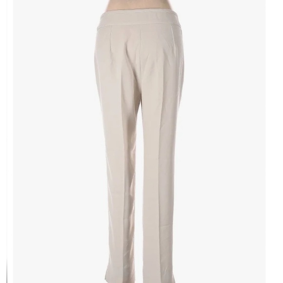 NWT Armani Collezioni Wool Straight Leg Mid Rise Dress Pants Trousers Ivory 16 - Picture 2 of 16